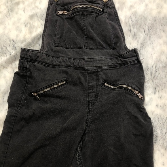 Black Stretched Denim Overall - Picture 2 of 5